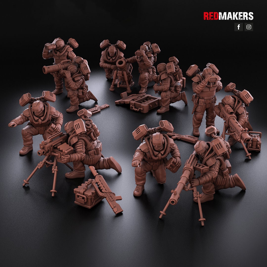 Red Makers Airborne Division Heavy Support Teams x3 (Custom Order) - product image 1 of 9