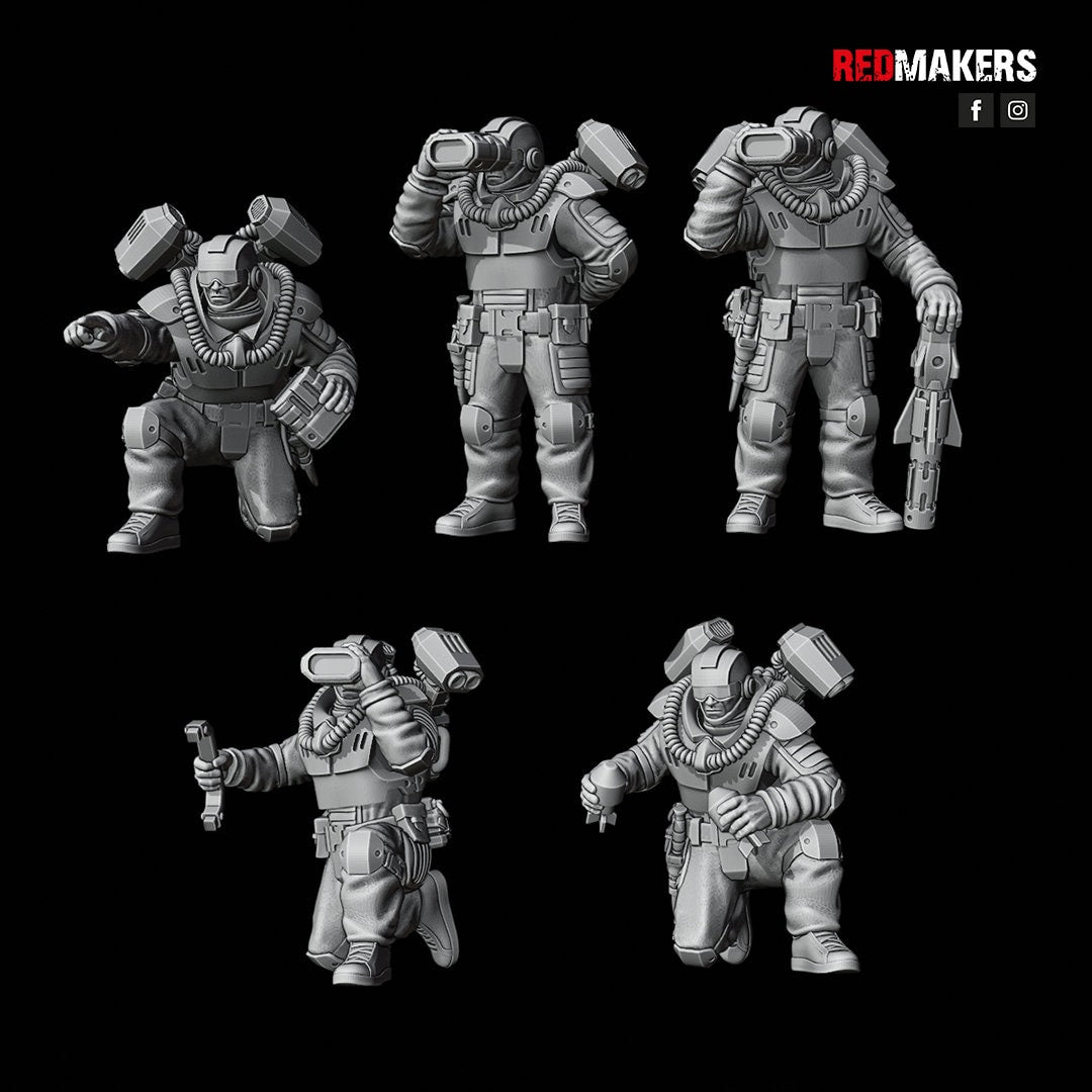 Red Makers - Airborne Division Heavy Support Teams x3 (Custom Order)