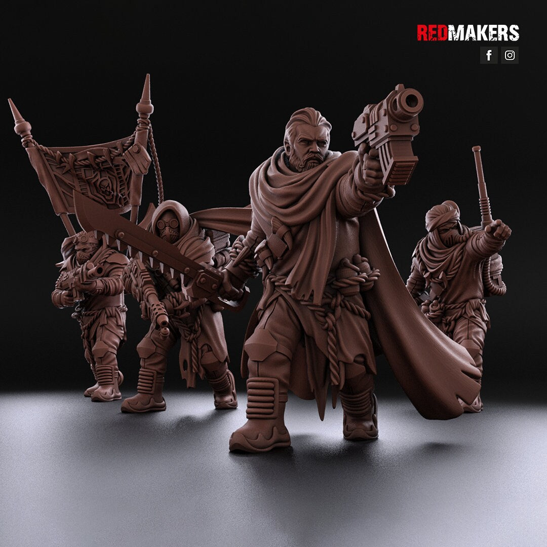 Red Makers Desert Raiders Officer and Command Squad (Custom Order) - product image 4 of 8