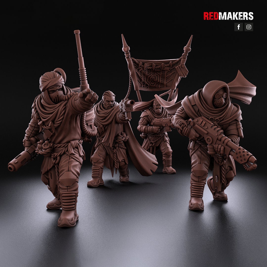 Red Makers Desert Raiders Officer and Command Squad (Custom Order) - product image 1 of 8