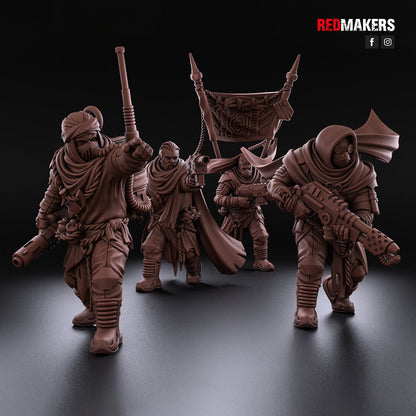 Red Makers Desert Raiders Officer and Command Squad (Custom Order) - product image 1 of 8