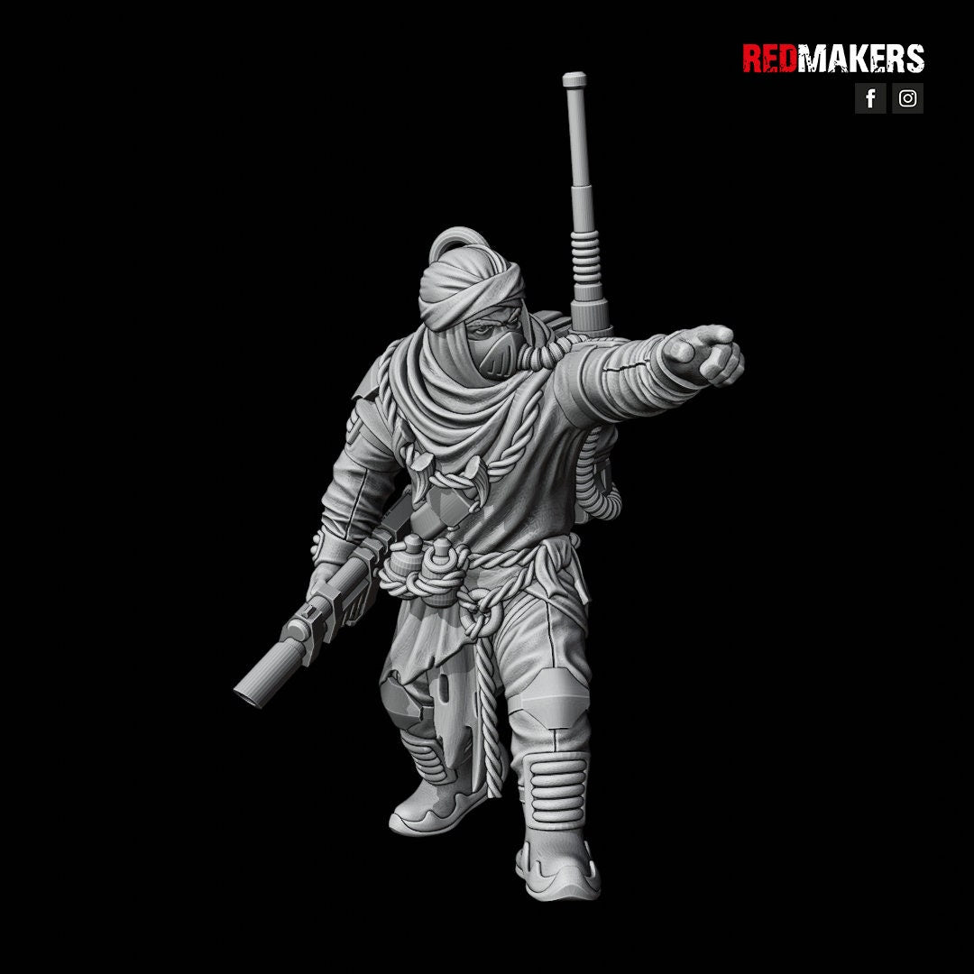 Red Makers Desert Raiders Officer and Command Squad (Custom Order) - product image 7 of 8