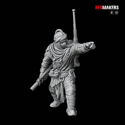 Red Makers Desert Raiders Officer and Command Squad (Custom Order) - product image 7 of 8