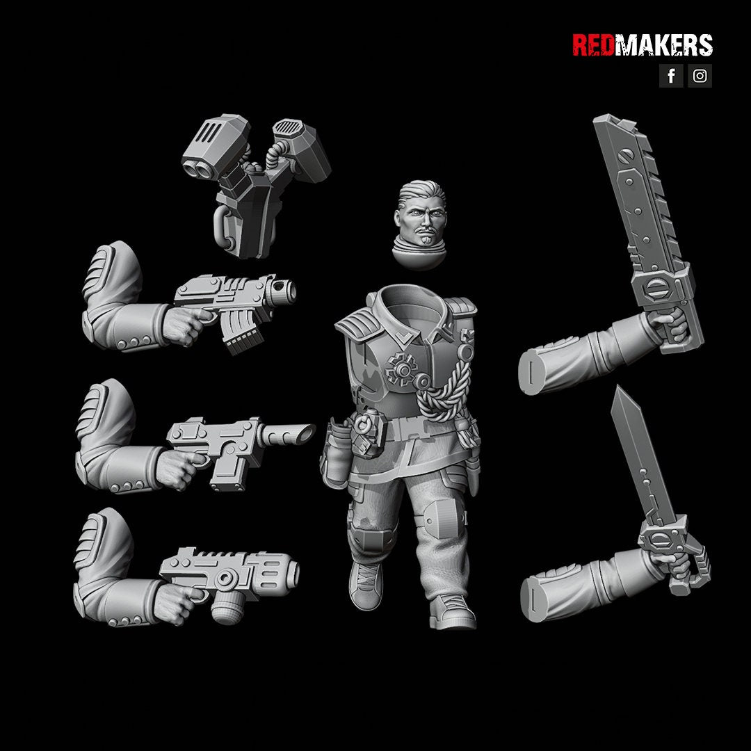 Red Makers Airborne Division Officer and Command Squad (Custom Order) - product image 2 of 10