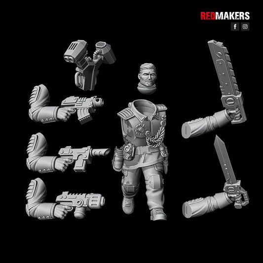 Red Makers Airborne Division Officer and Command Squad (Custom Order) - product image 2 of 10