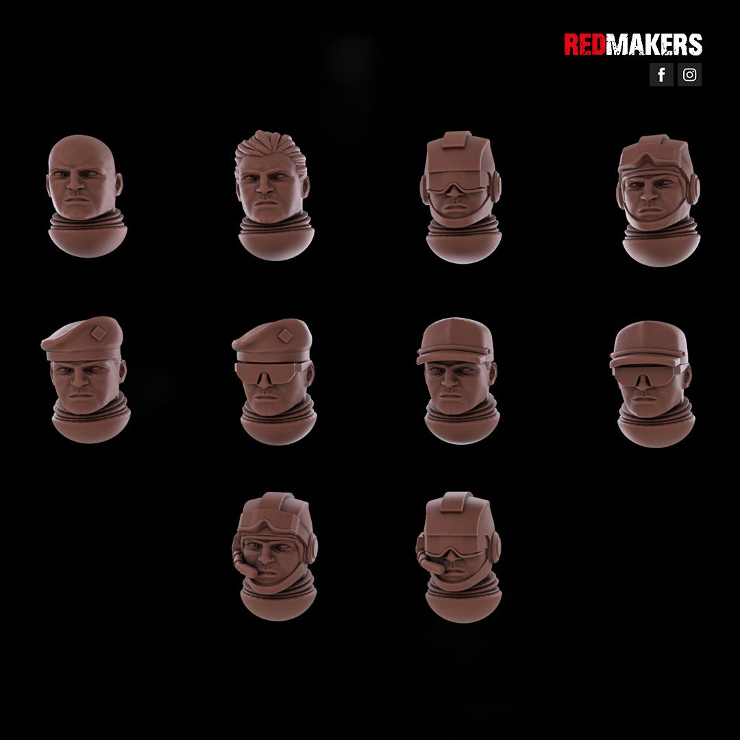 Red Makers Airborne Division Officer and Command Squad (Custom Order) - product image 4 of 10