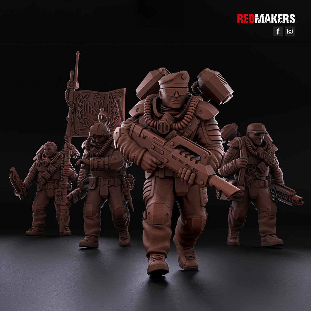Red Makers Airborne Division Officer and Command Squad (Custom Order) - product image 10 of 10