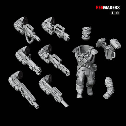 Red Makers Airborne Division Officer and Command Squad (Custom Order) - product image 7 of 10