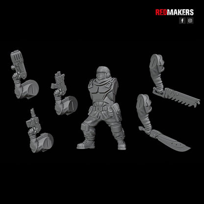 Red Makers Alpha Troops Officer and Command Squad (Custom Order) - product image 4 of 8