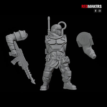 Red Makers Alpha Troops Officer and Command Squad (Custom Order) - product image 7 of 8