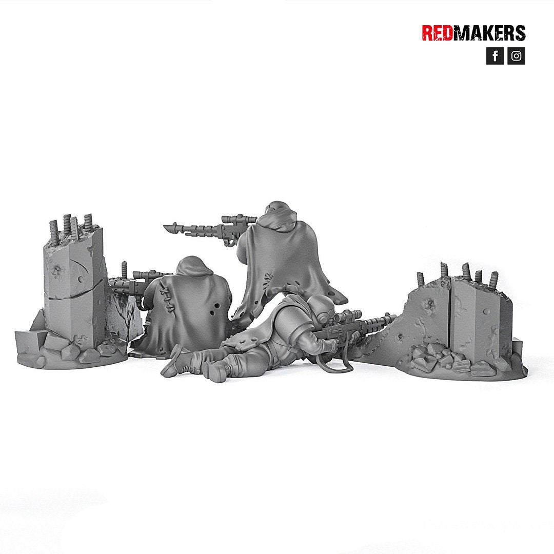 Red Makers Alpha Troops Snipers x3 (Custom Order) - product image 2 of 6