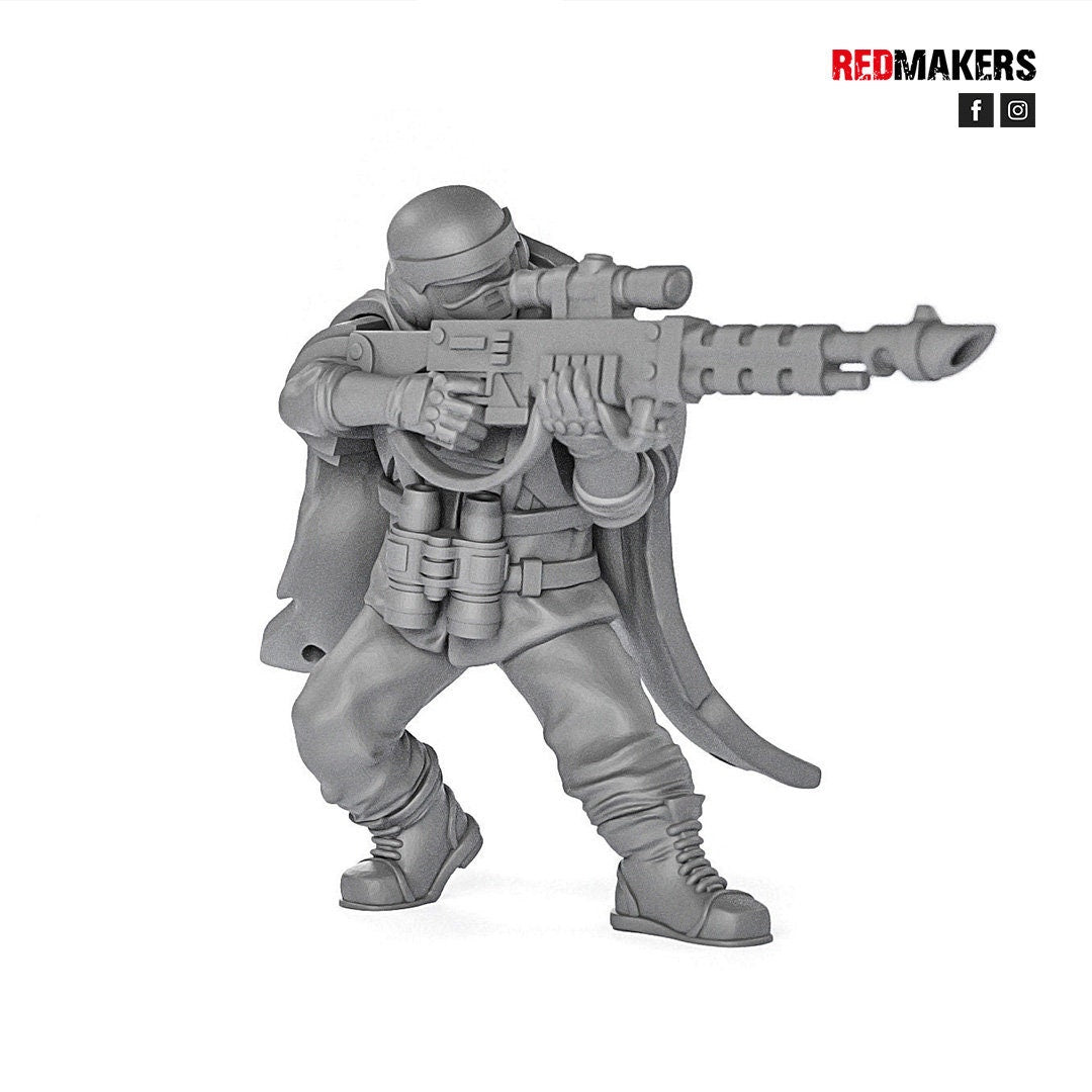 Red Makers Alpha Troops Snipers x3 (Custom Order) - product image 5 of 6