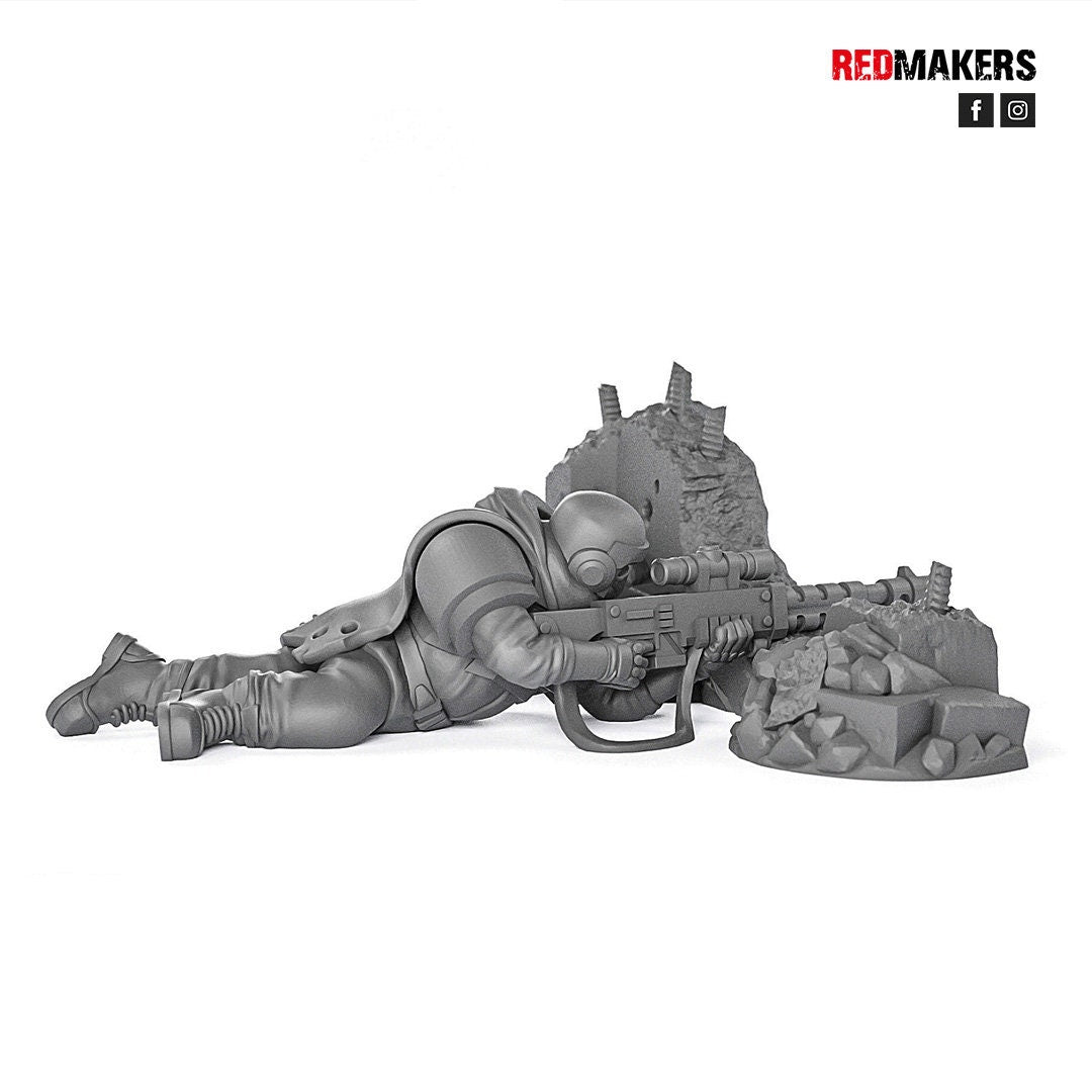 Red Makers Alpha Troops Snipers x3 (Custom Order) - product image 4 of 6