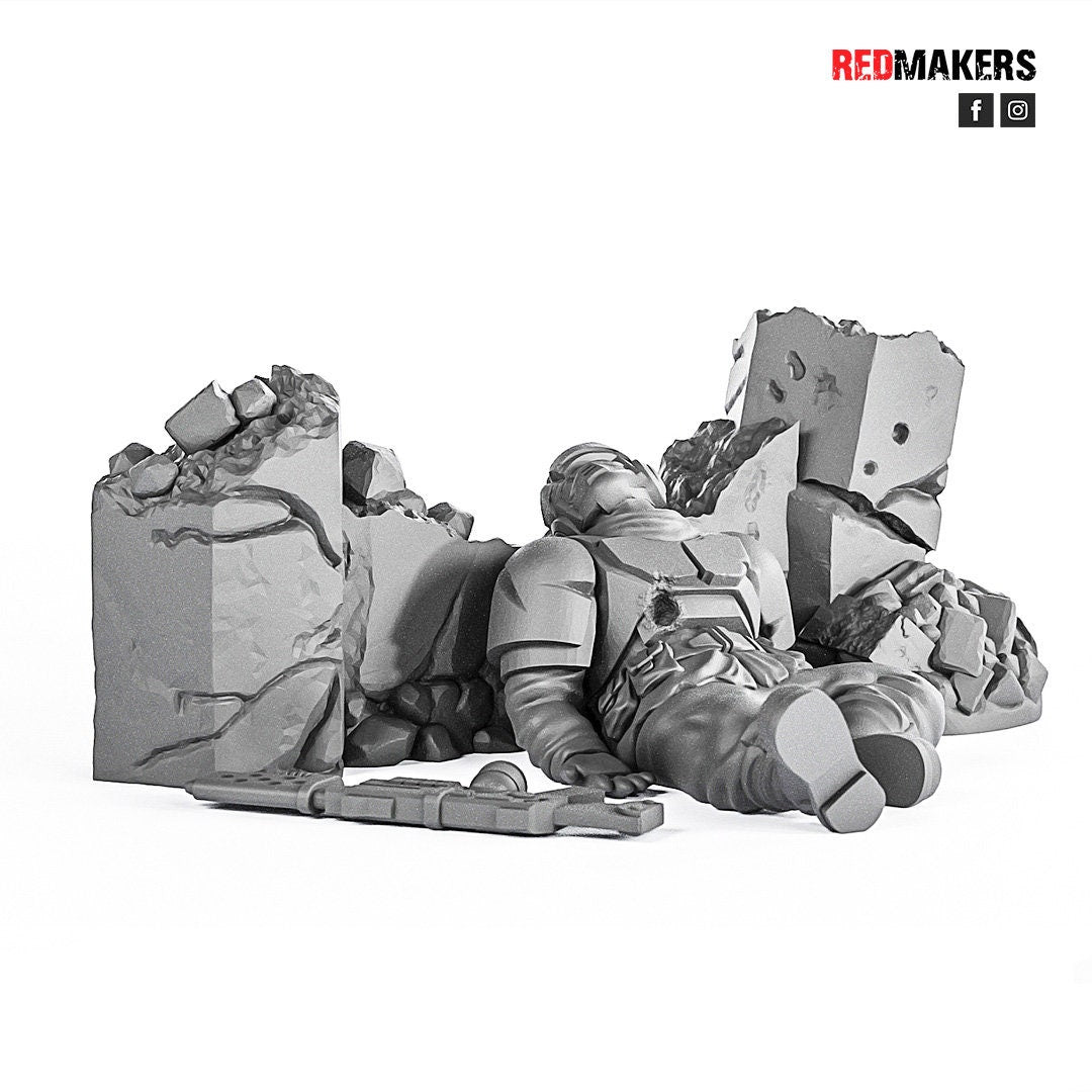 Red Makers Alpha Troops Slain Soldiers x5 (Custom Order) - product image 5 of 5