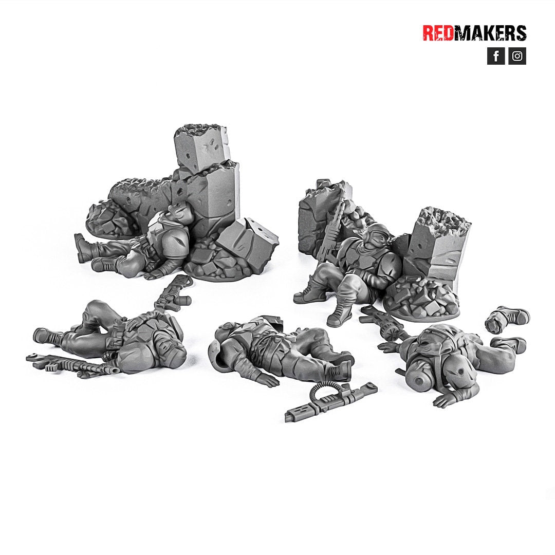 Red Makers - Alpha Troops Slain Soldiers x5 (Custom Order)