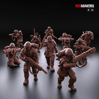 Red Makers Shock Troops Female Squad x10 (Custom Order) - product image 1 of 9