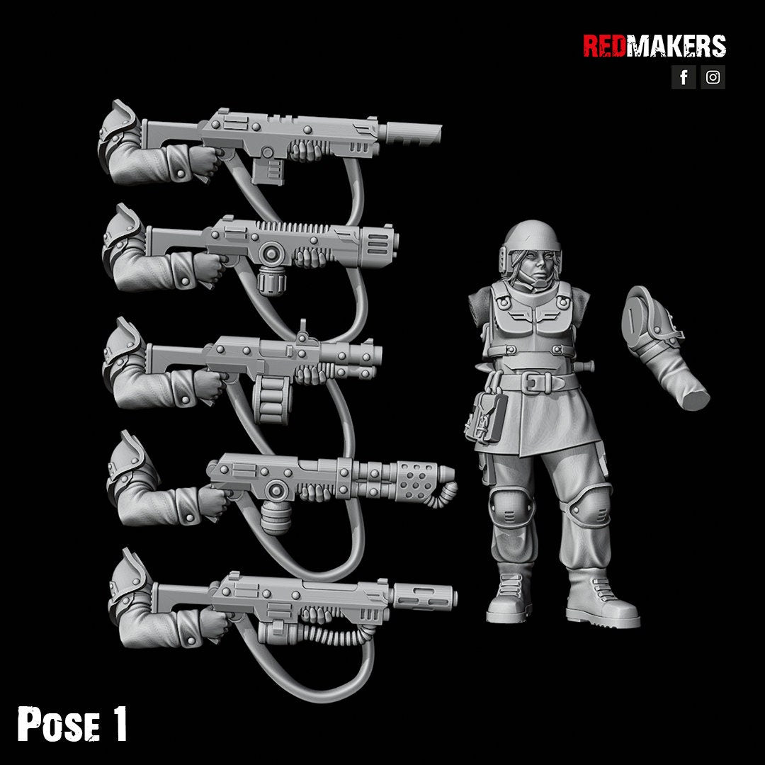 Red Makers Shock Troops Female Squad x10 (Custom Order) - product image 8 of 9