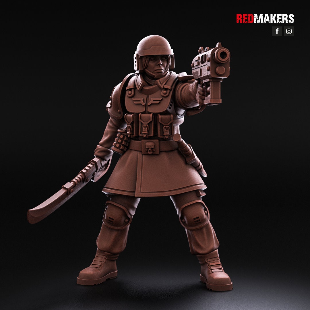 Red Makers Shock Troops Female Officer and Command Squad (Custom Order) - product image 8 of 10