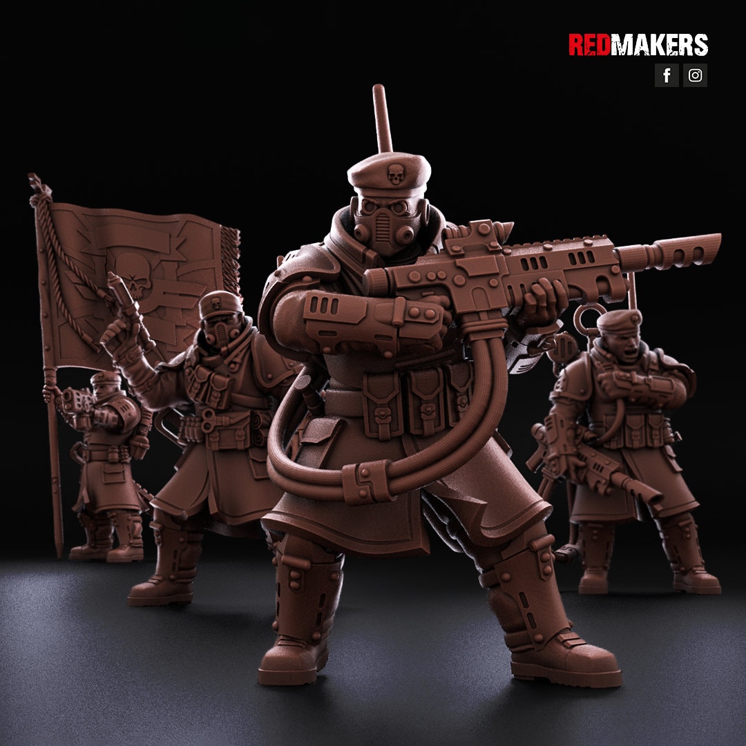 Red Makers Shock Troops Elite Command Squad x4 (Custom Order) - product image 3 of 10