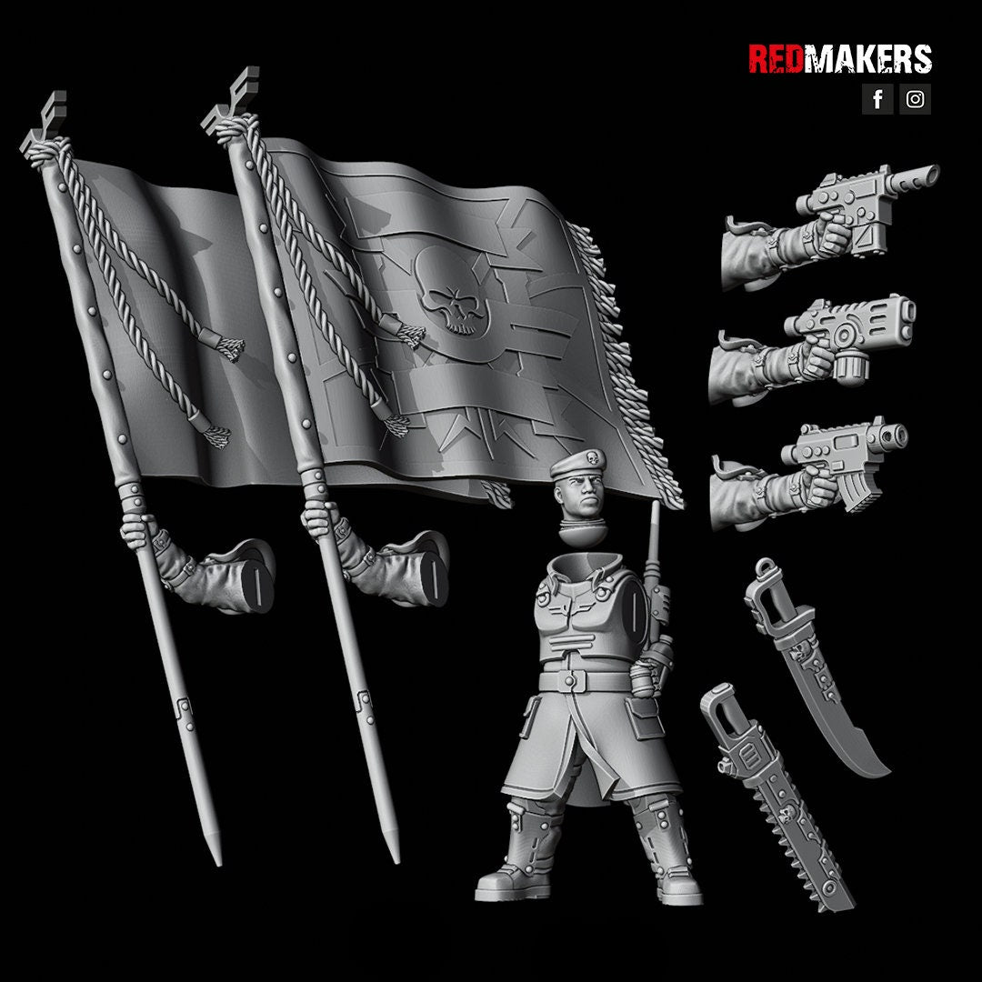 Red Makers Shock Troops Elite Command Squad x4 (Custom Order) - product image 8 of 10