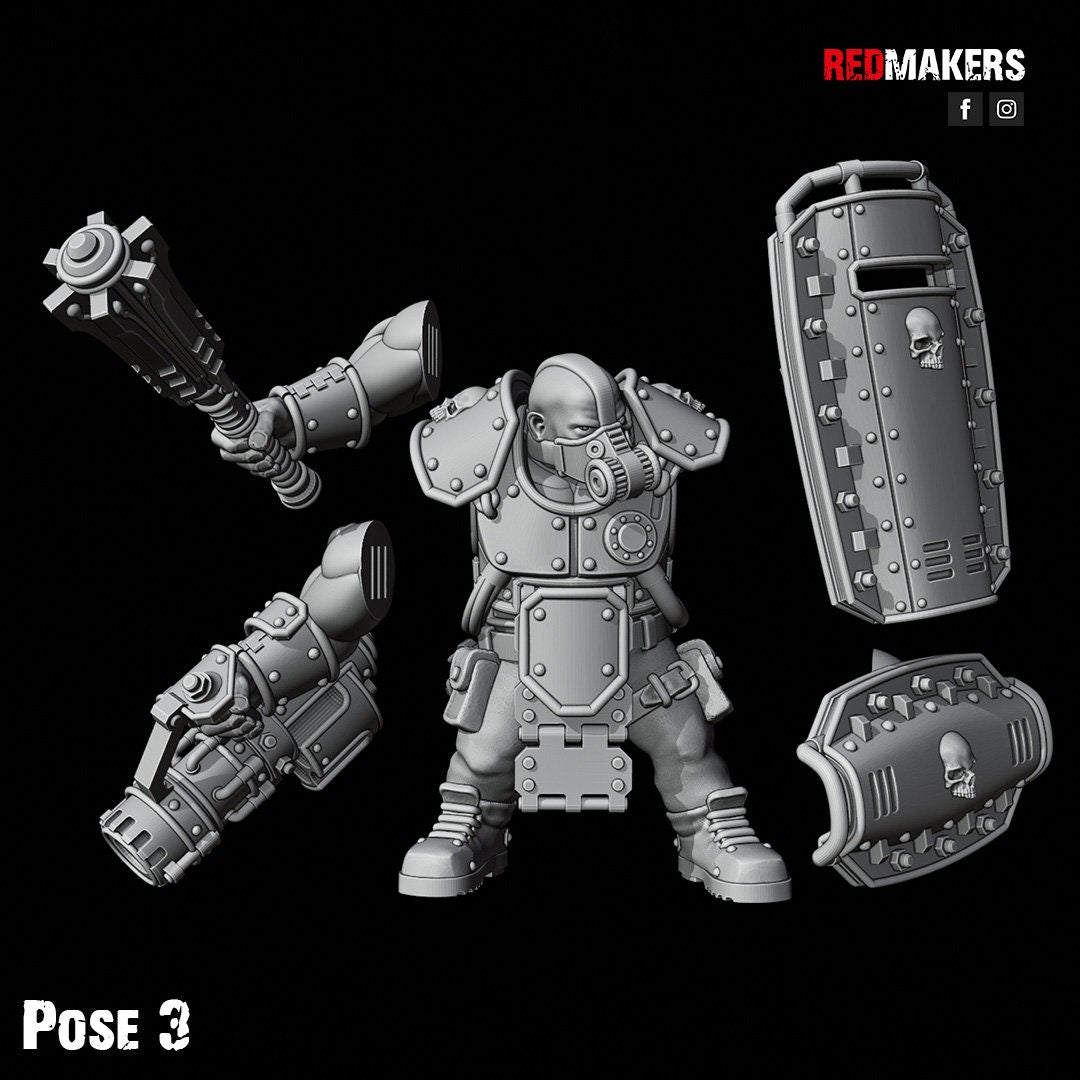 Red Makers Armoured Abhuman Giant Squad V2 x5 (Custom Order) - product image 5 of 6