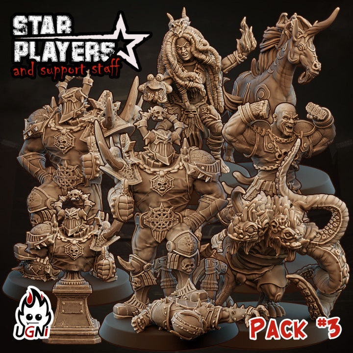 Star Player Pack #3 Star Player - Designed by UGNI Miniatures - Fantasy Football - product image 1 of 8