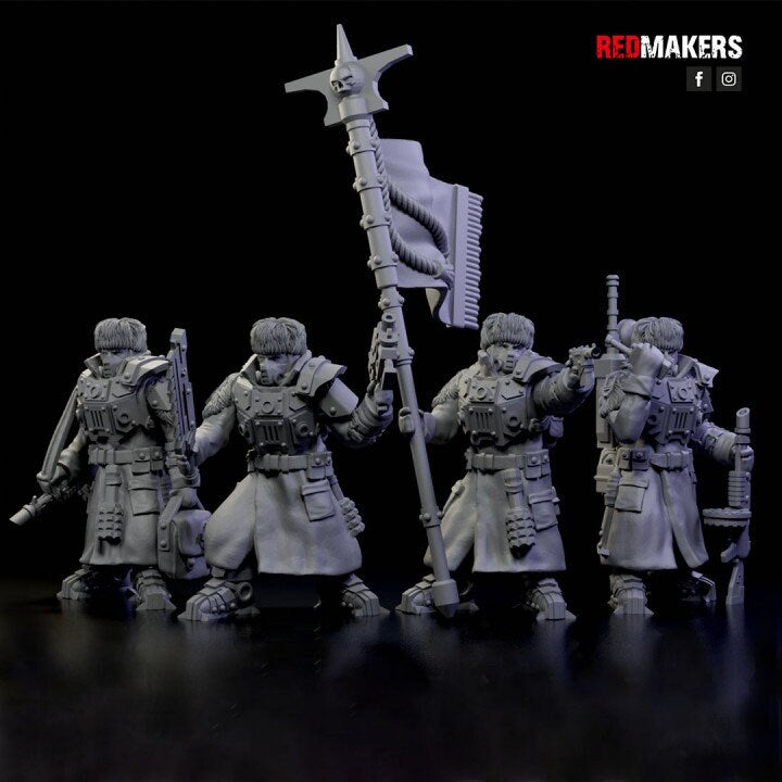 Red Makers Ice Warriors Lieutenant and Command Squad (Custom Order) - product image 4 of 10