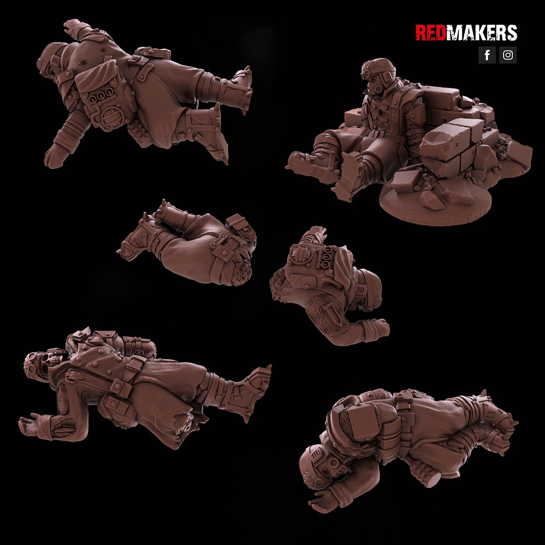 Red Makers Ice Warriors Slain Soldiers x5 (Custom Order) - product image 1 of 7