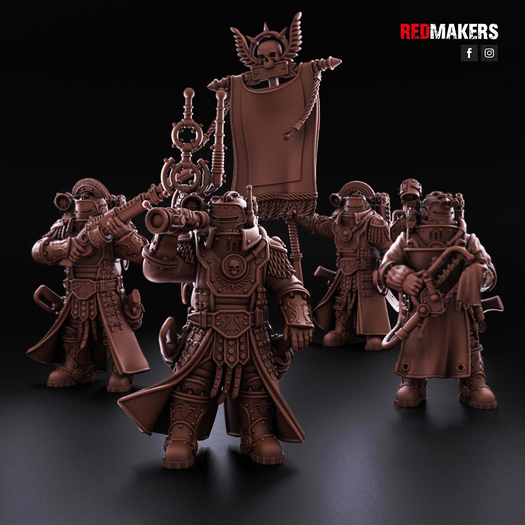 Red Makers Solar Guard Command Squad x4 (Custom Order) - product image 5 of 10