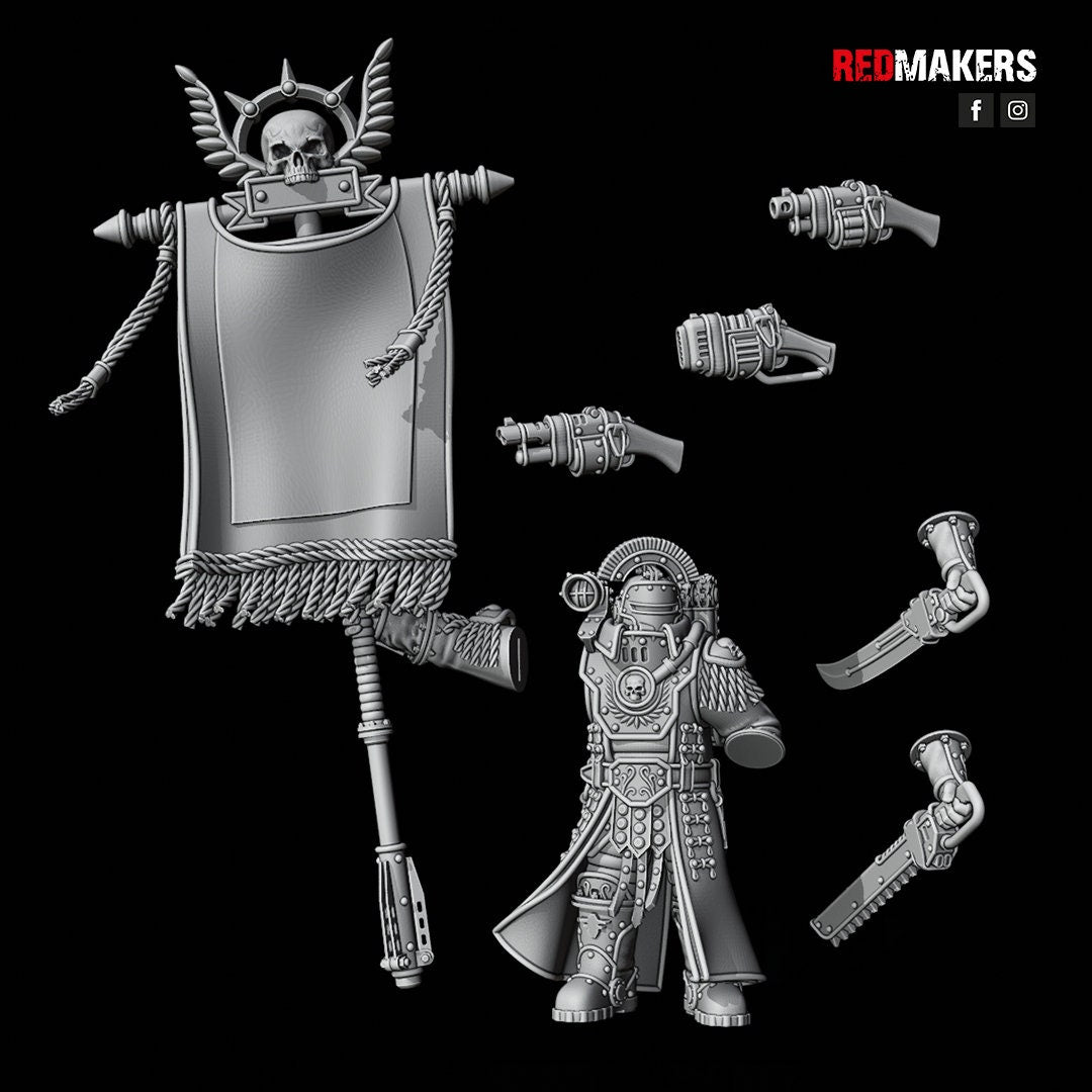 Red Makers Solar Guard Command Squad x4 (Custom Order) - product image 10 of 10