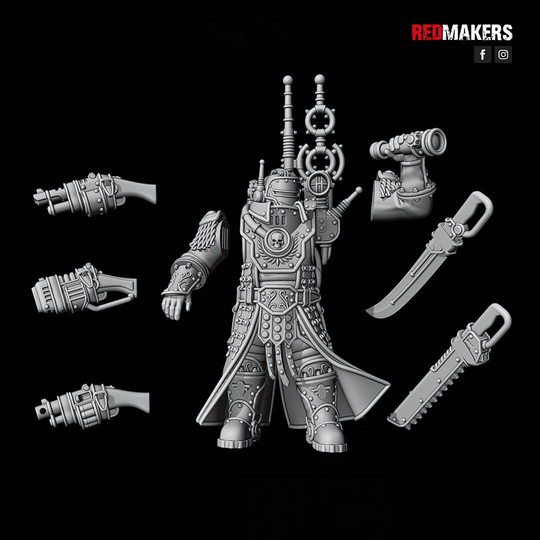 Red Makers Solar Guard Command Squad x4 (Custom Order) - product image 9 of 10