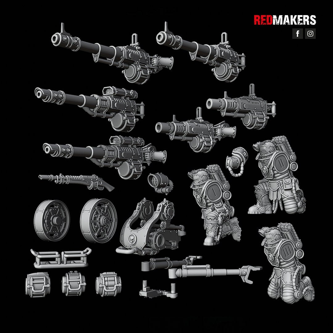 Red Makers Solar Guard Heavy Weapon Teams x3 (Custom Order) - product image 8 of 9