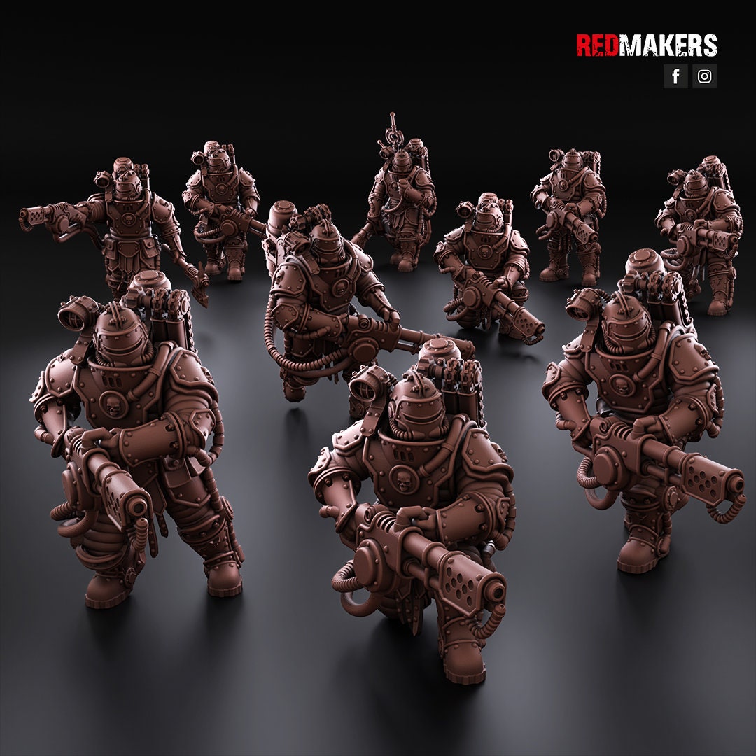 Red Makers Solar Guard Flamer Squad x10 (Custom Order) - product image 3 of 10
