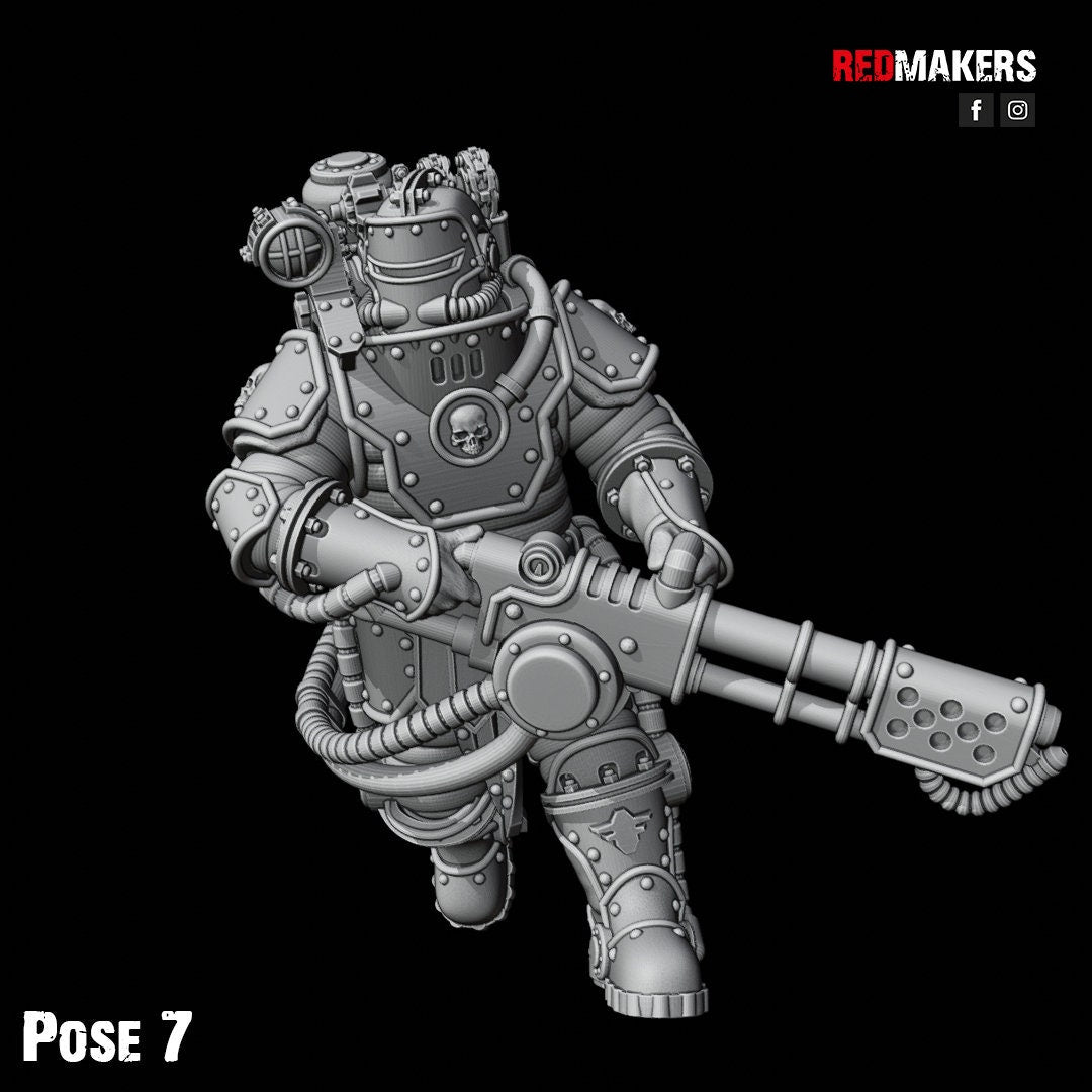 Red Makers Solar Guard Flamer Squad x10 (Custom Order) - product image 7 of 10
