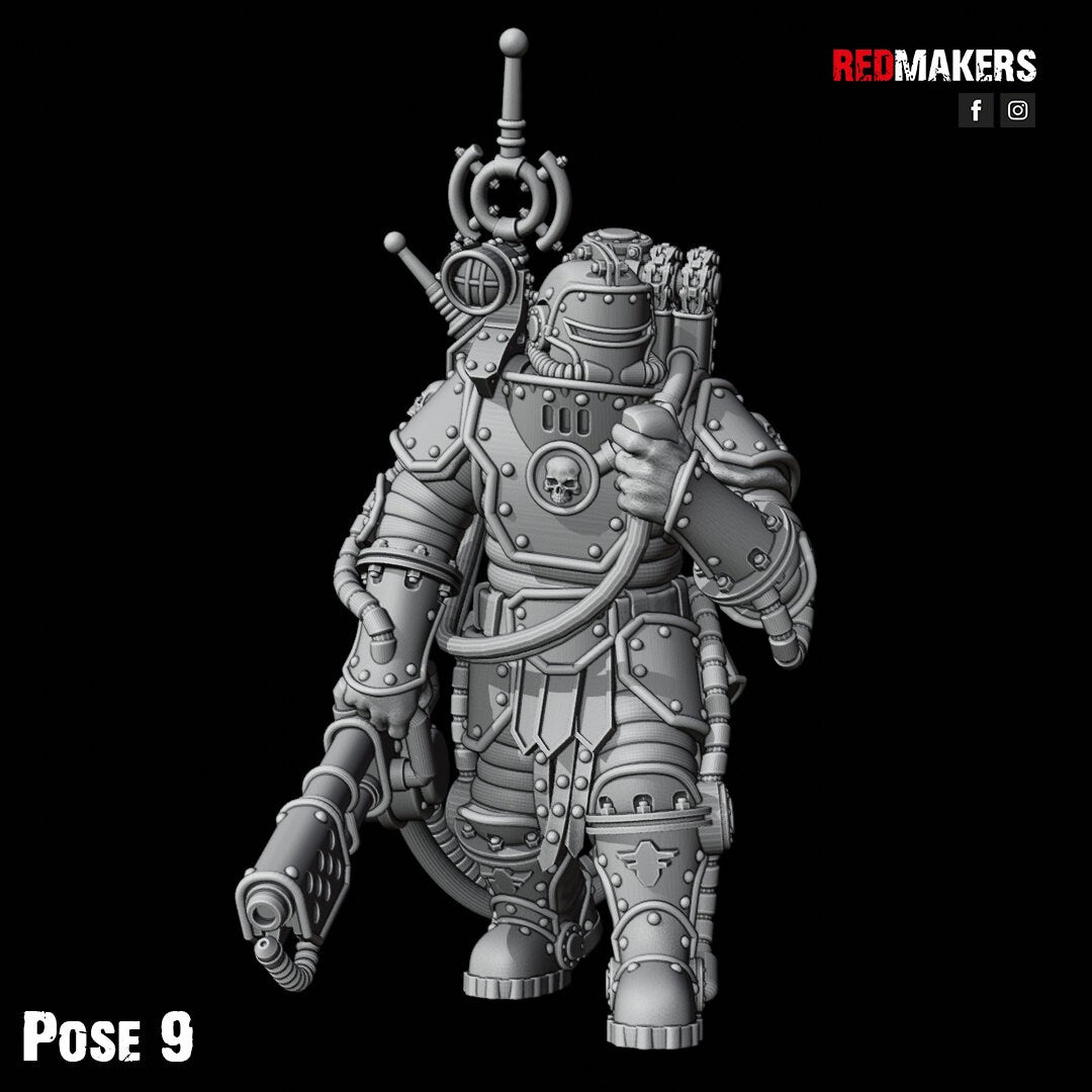 Red Makers Solar Guard Flamer Squad x10 (Custom Order) - product image 10 of 10