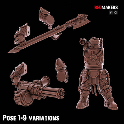 Red Makers Solar Guard Power Axe or Rotor Cannon Squad x10 (Custom Order) - product image 5 of 10