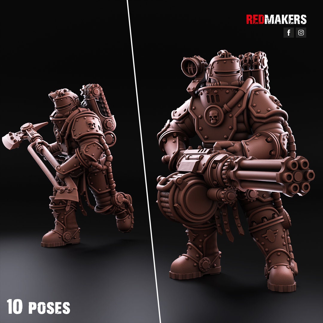 Red Makers Solar Guard Power Axe or Rotor Cannon Squad x10 (Custom Order) - product image 1 of 10