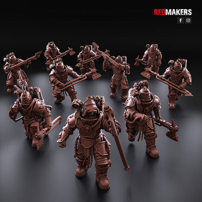 Red Makers Solar Guard Power Axe or Rotor Cannon Squad x10 (Custom Order) - product image 3 of 10