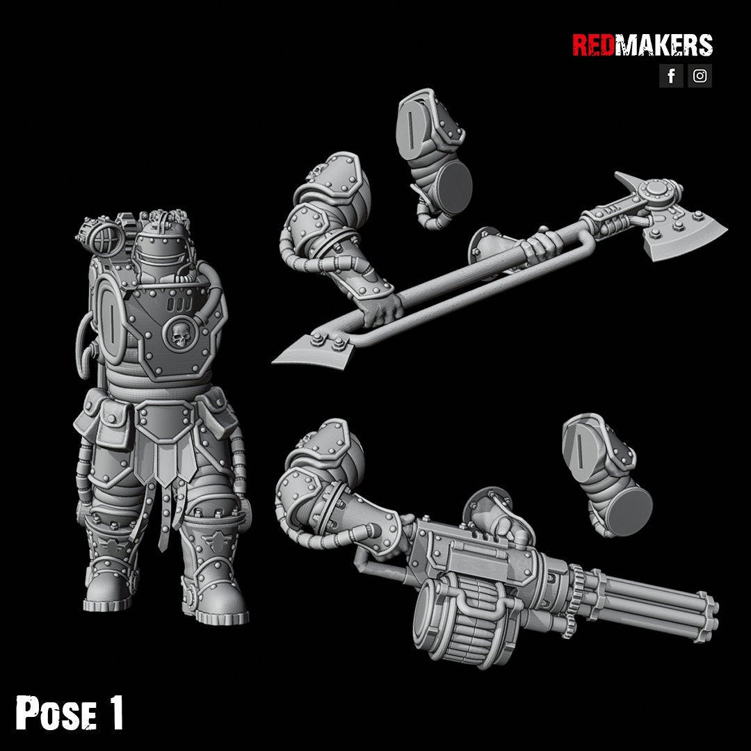 Red Makers Solar Guard Power Axe or Rotor Cannon Squad x10 (Custom Order) - product image 7 of 10