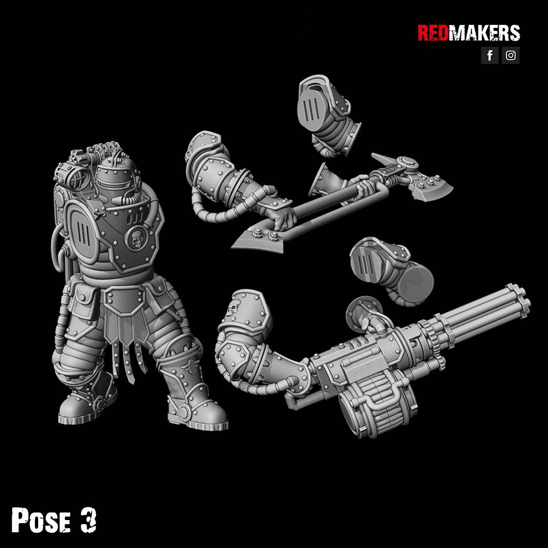 Red Makers Solar Guard Power Axe or Rotor Cannon Squad x10 (Custom Order) - product image 9 of 10