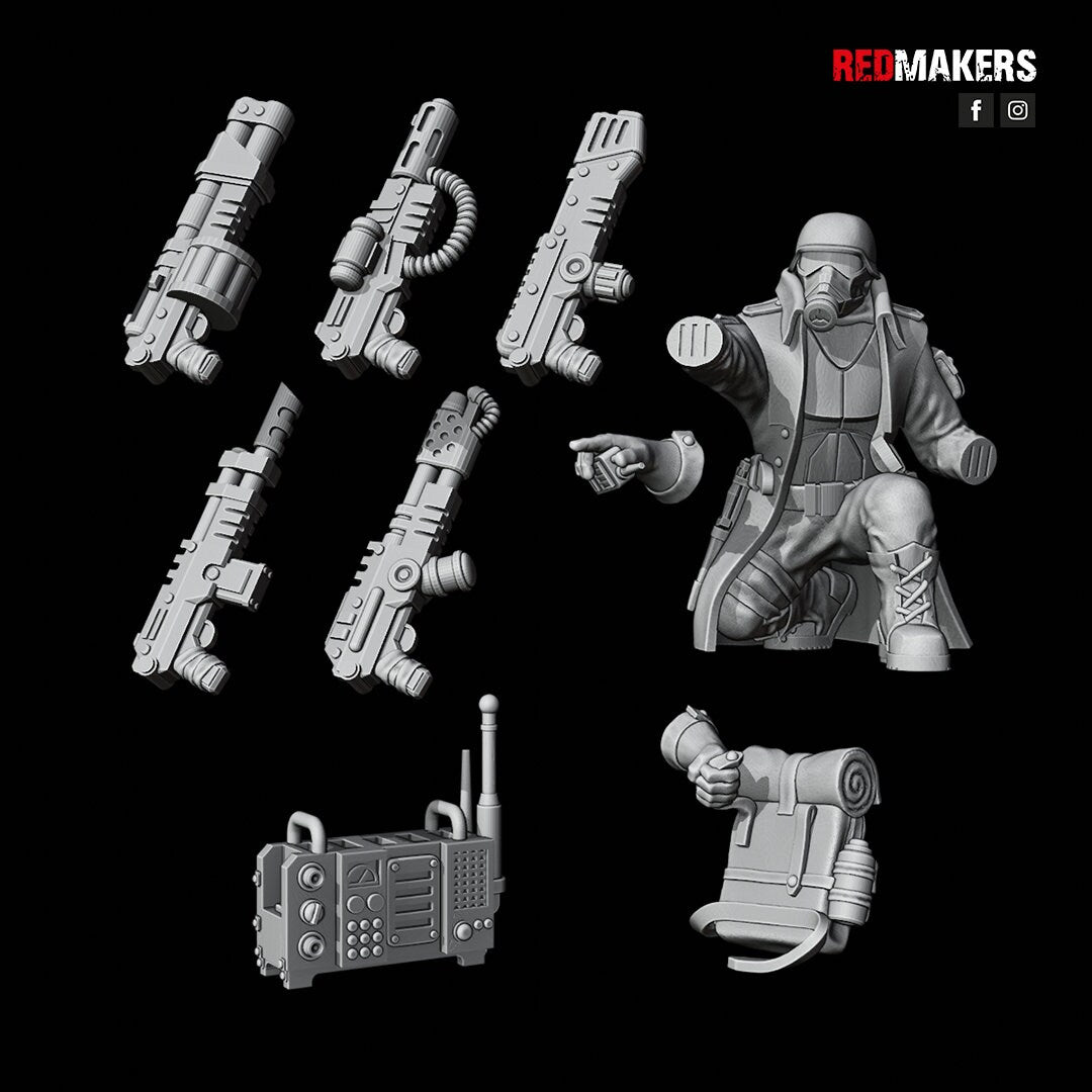 Red Makers Steel Guard Officer and Command Squad (Custom Order) - product image 9 of 10