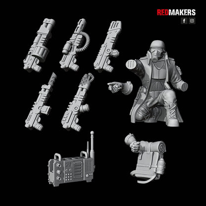 Red Makers Steel Guard Officer and Command Squad (Custom Order) - product image 9 of 10