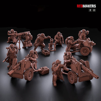 Red Makers Steel Guard Heavy Weapon Teams x3 (Custom Order) - product image 6 of 8