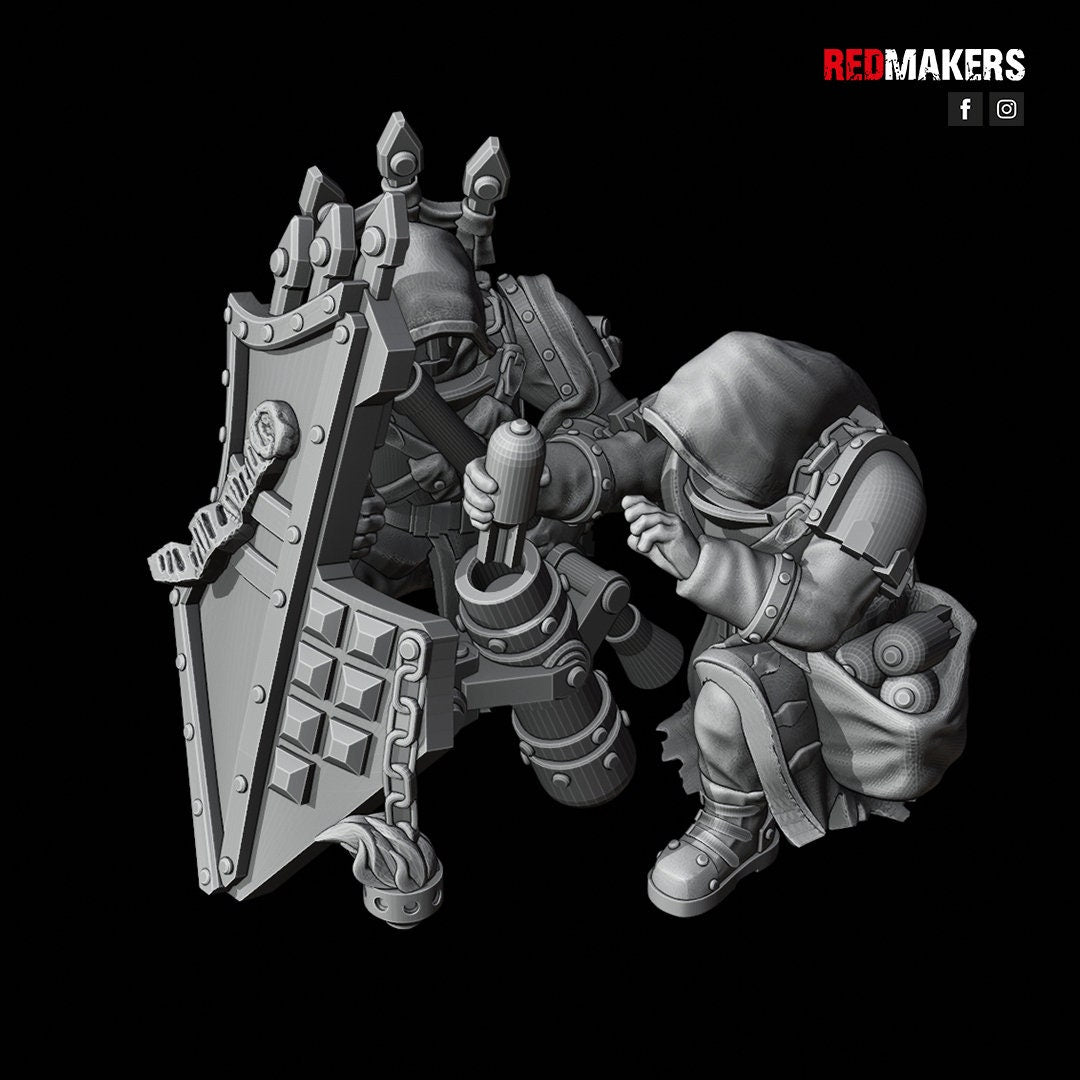 Red Makers Janissaries Heavy Weapon Teams x3 (Custom Order) - product image 5 of 6