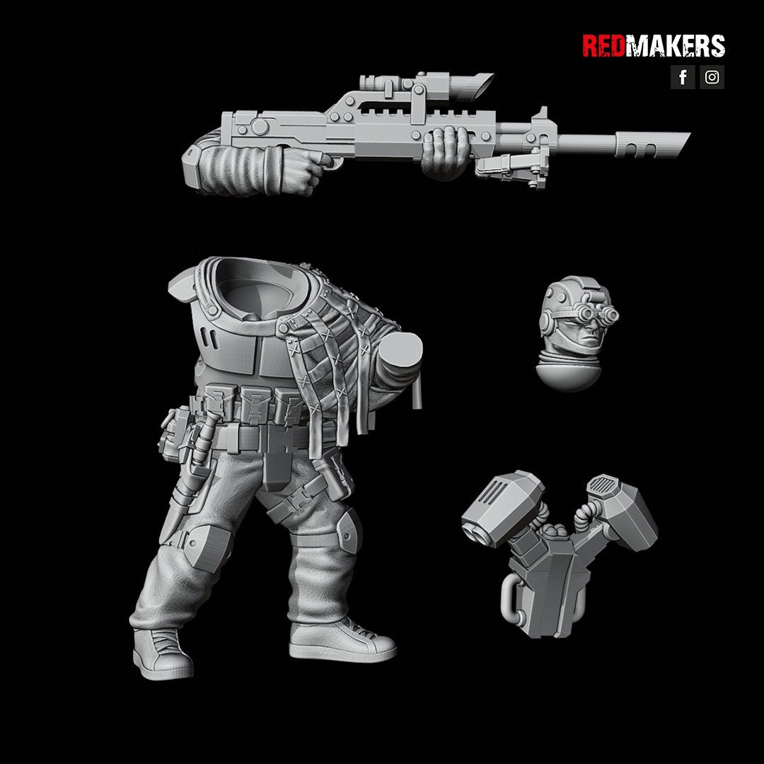 Red Makers Airborne Division Snipers x3 (Custom Order) - product image 5 of 9