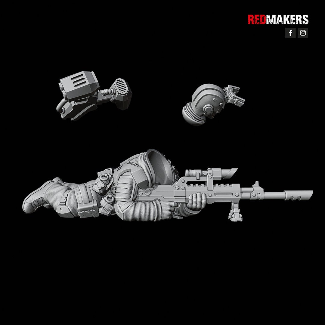 Red Makers Airborne Division Snipers x3 (Custom Order) - product image 8 of 9