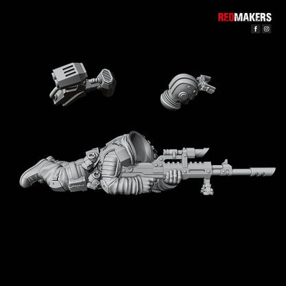 Red Makers Airborne Division Snipers x3 (Custom Order) - product image 8 of 9
