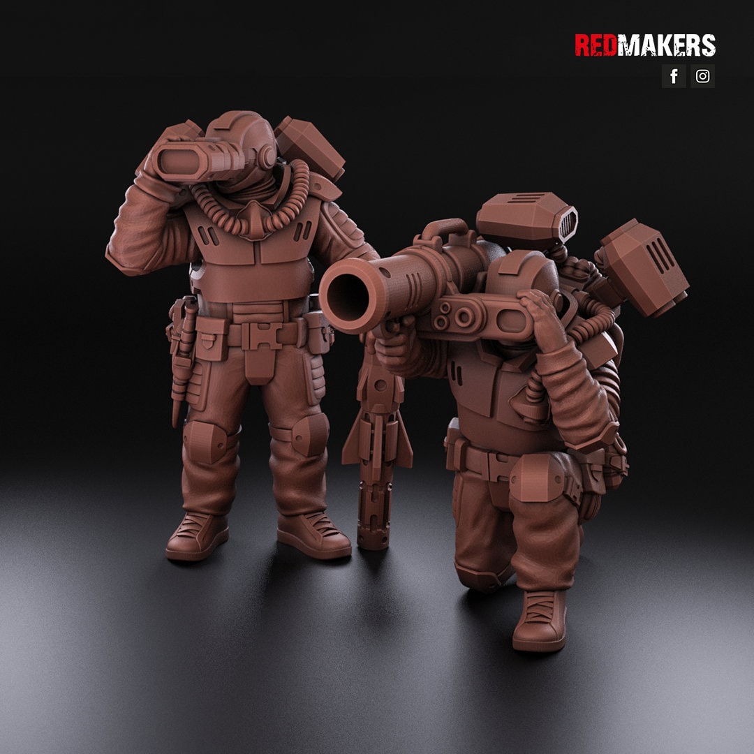 Red Makers - Airborne Division Heavy Support Teams x3 (Custom Order)