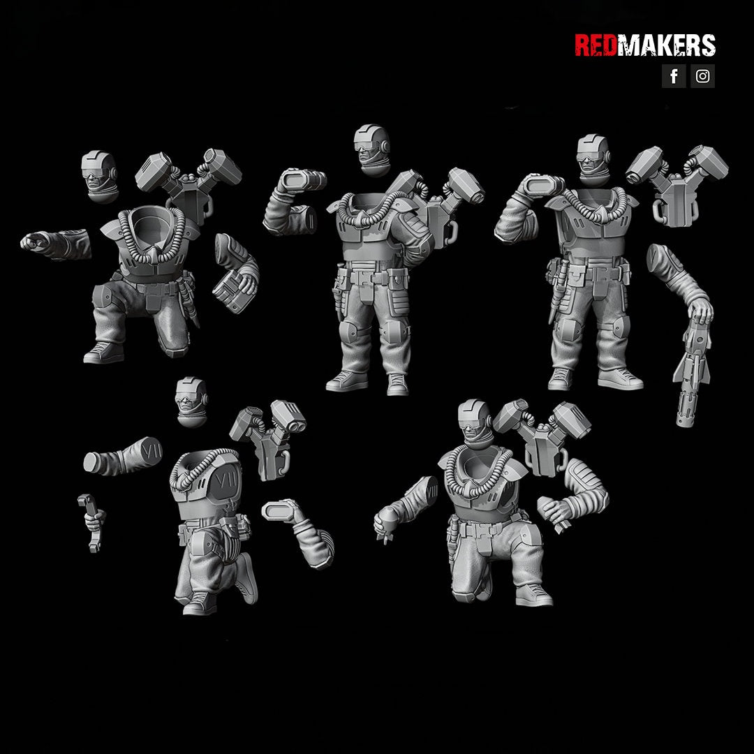 Red Makers - Airborne Division Heavy Support Teams x3 (Custom Order)