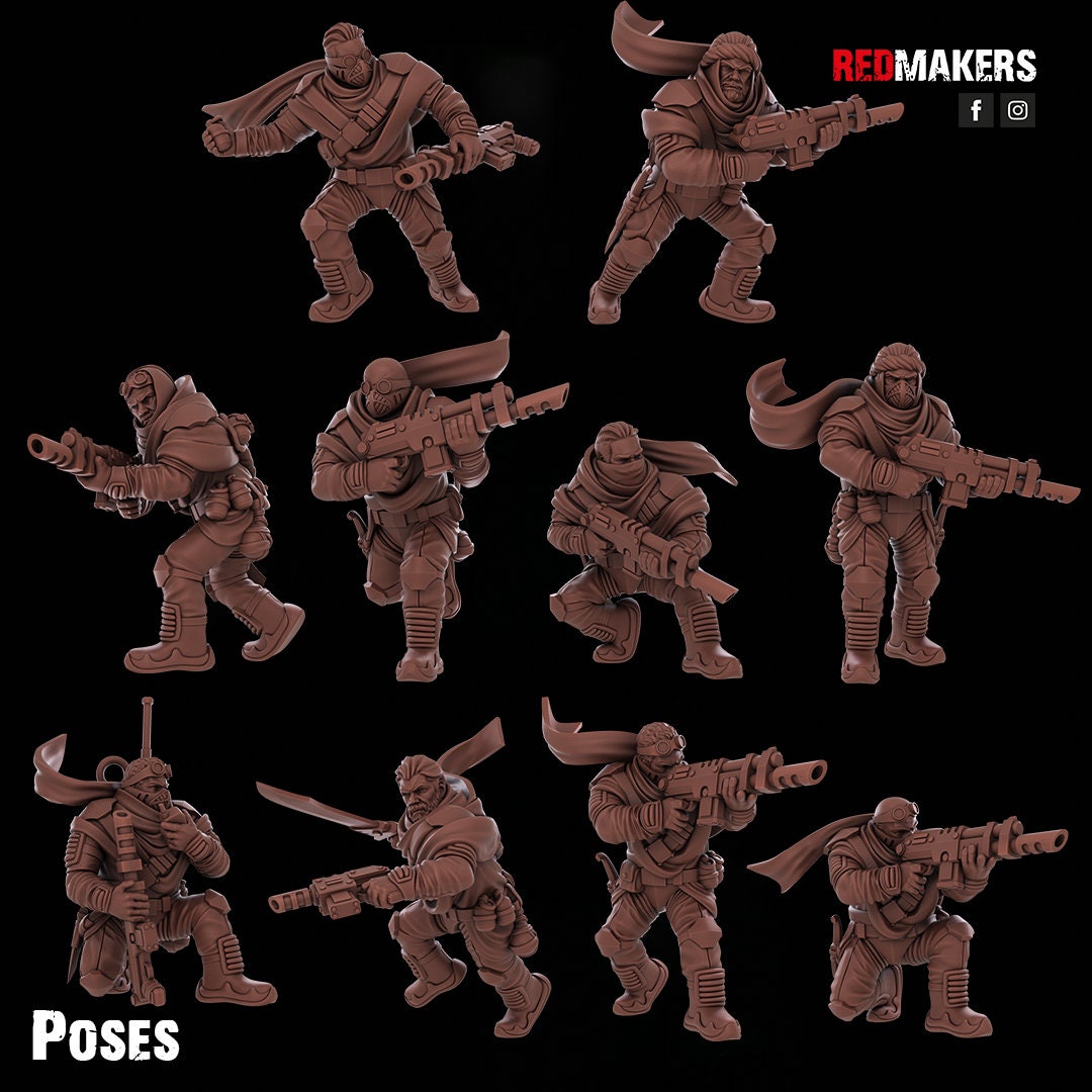 Red Makers Desert Raiders Squad x10 (Custom Order) - product image 1 of 8